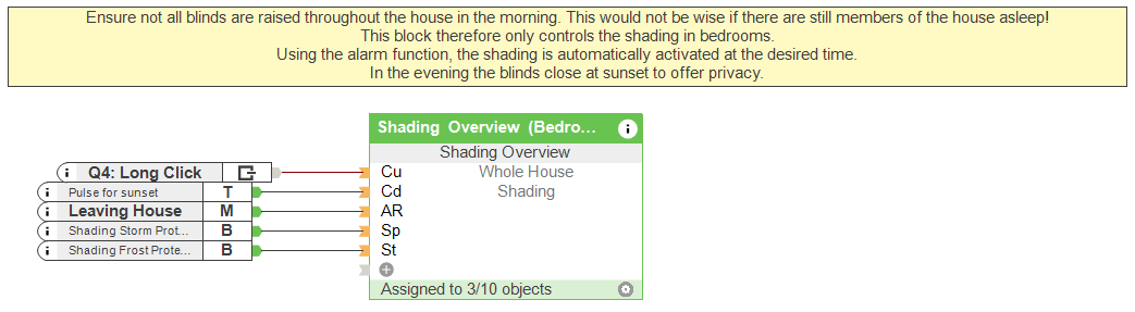 Automatic Blind Control - Loxone Config Screenshot