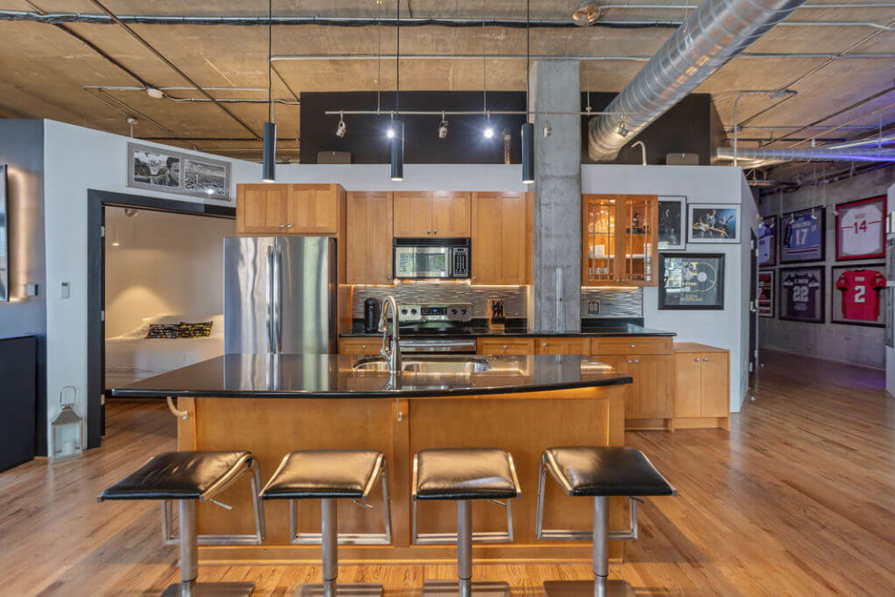 Industrial loft kitchen