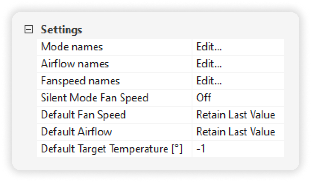 Default Values Default Values