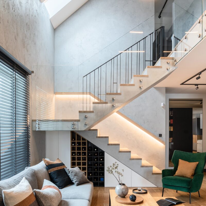 apartment smart home retrofit staircase