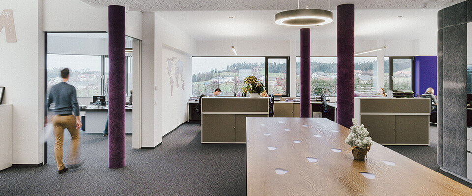 Inside an office setting