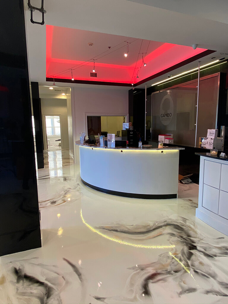 Doctor office entry room with LED Strip lighting