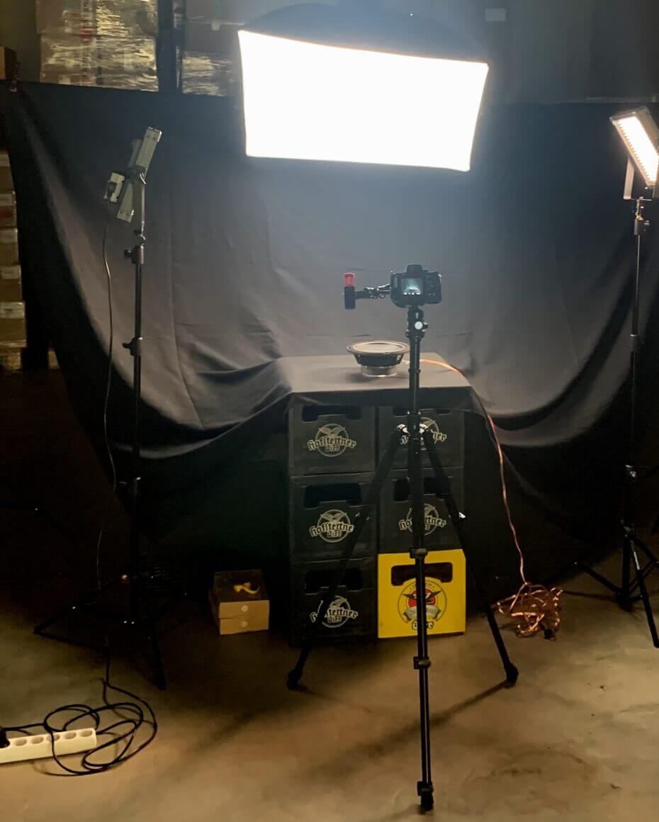 backstage photoshoot setup