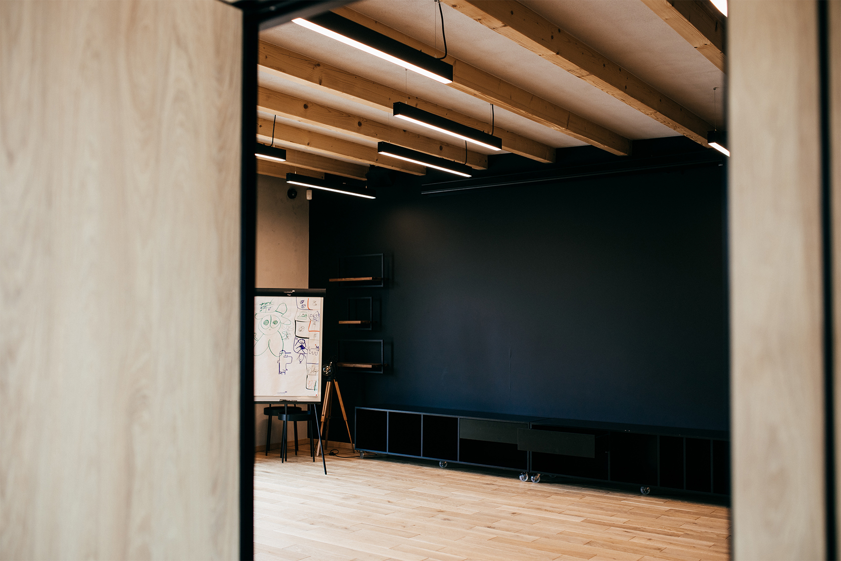 Large open space with accent LED Strip lighting