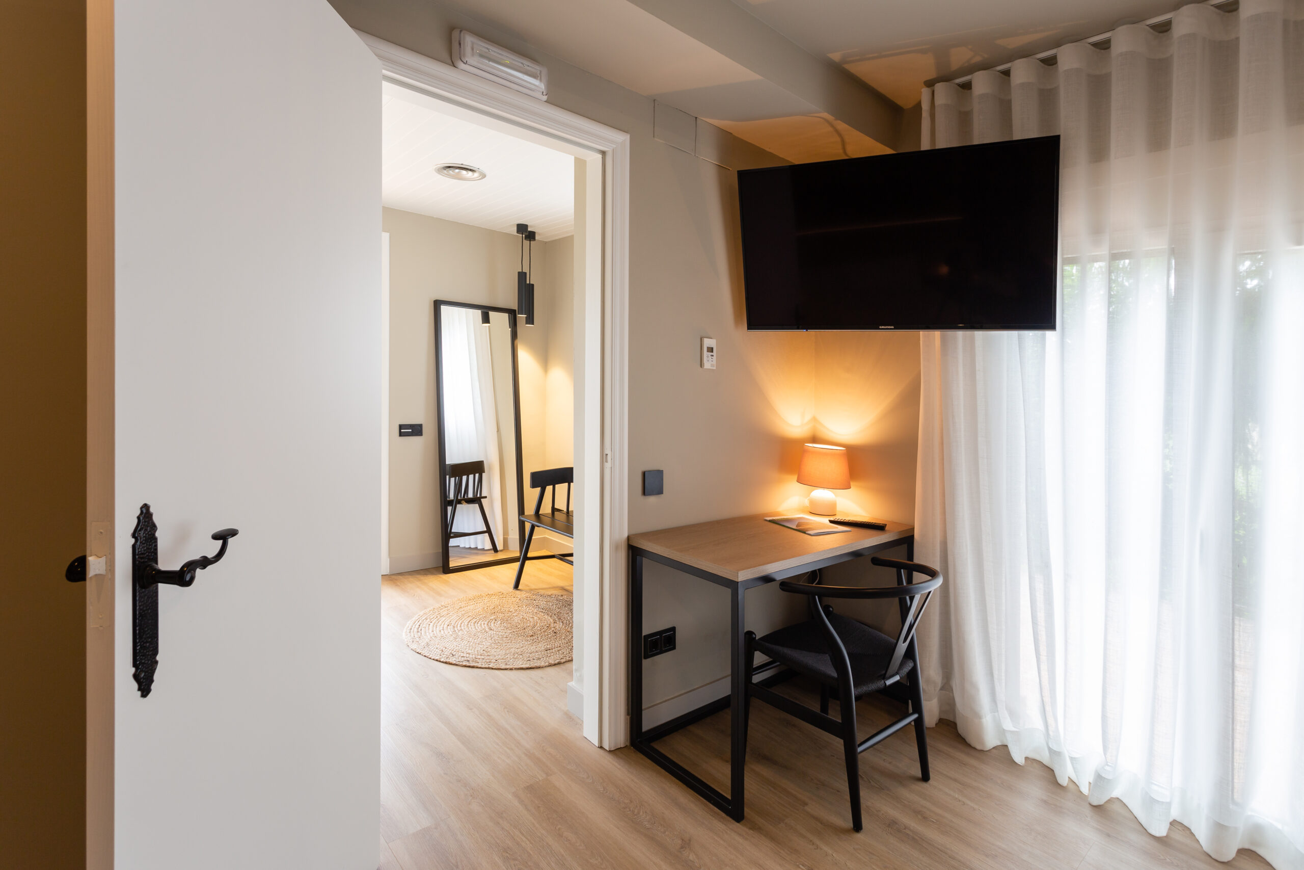 hotel room desk space