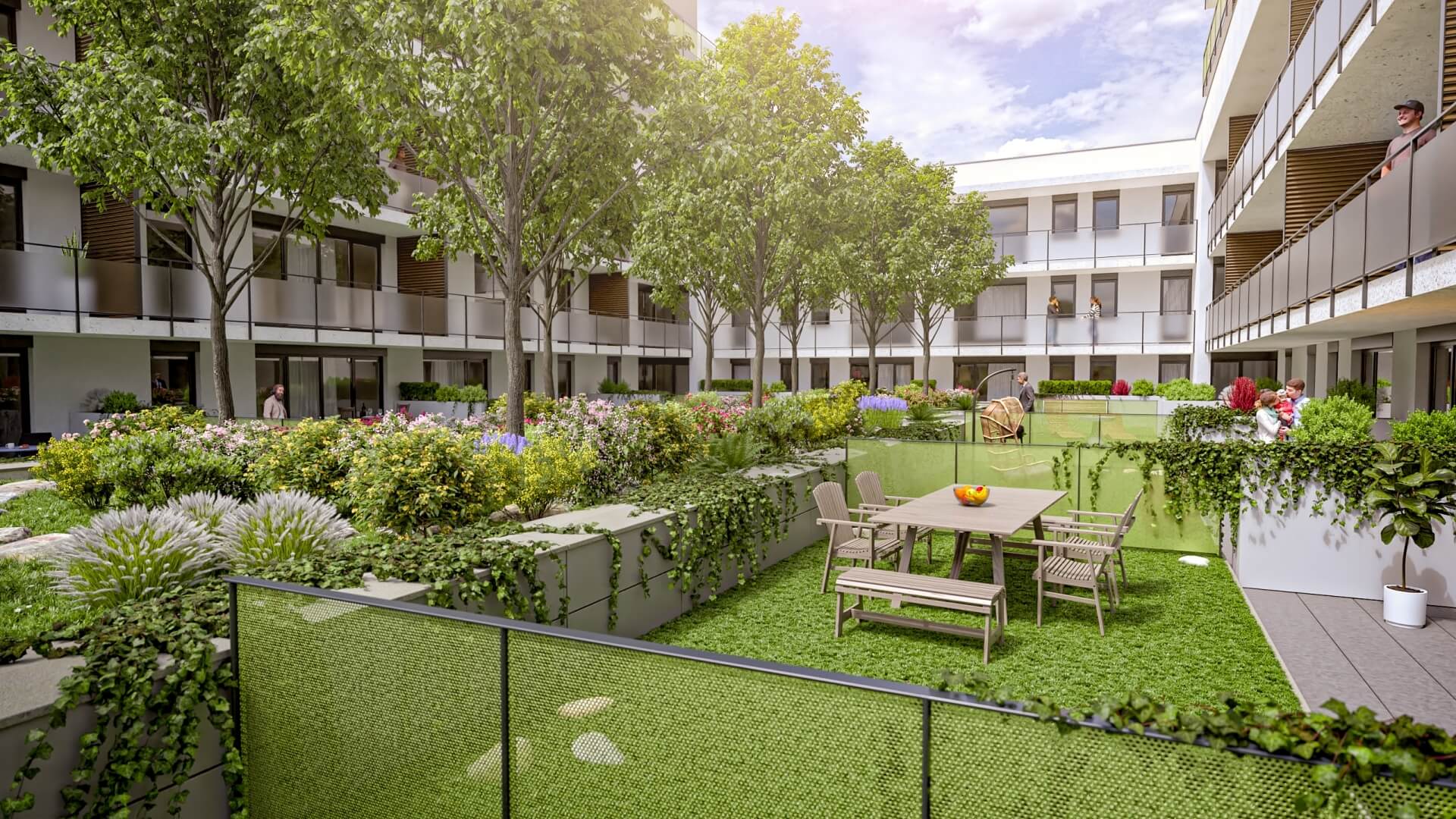 Pohled do vnitřní části komplexu