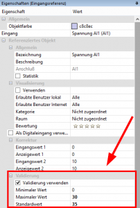 Activation de la validation