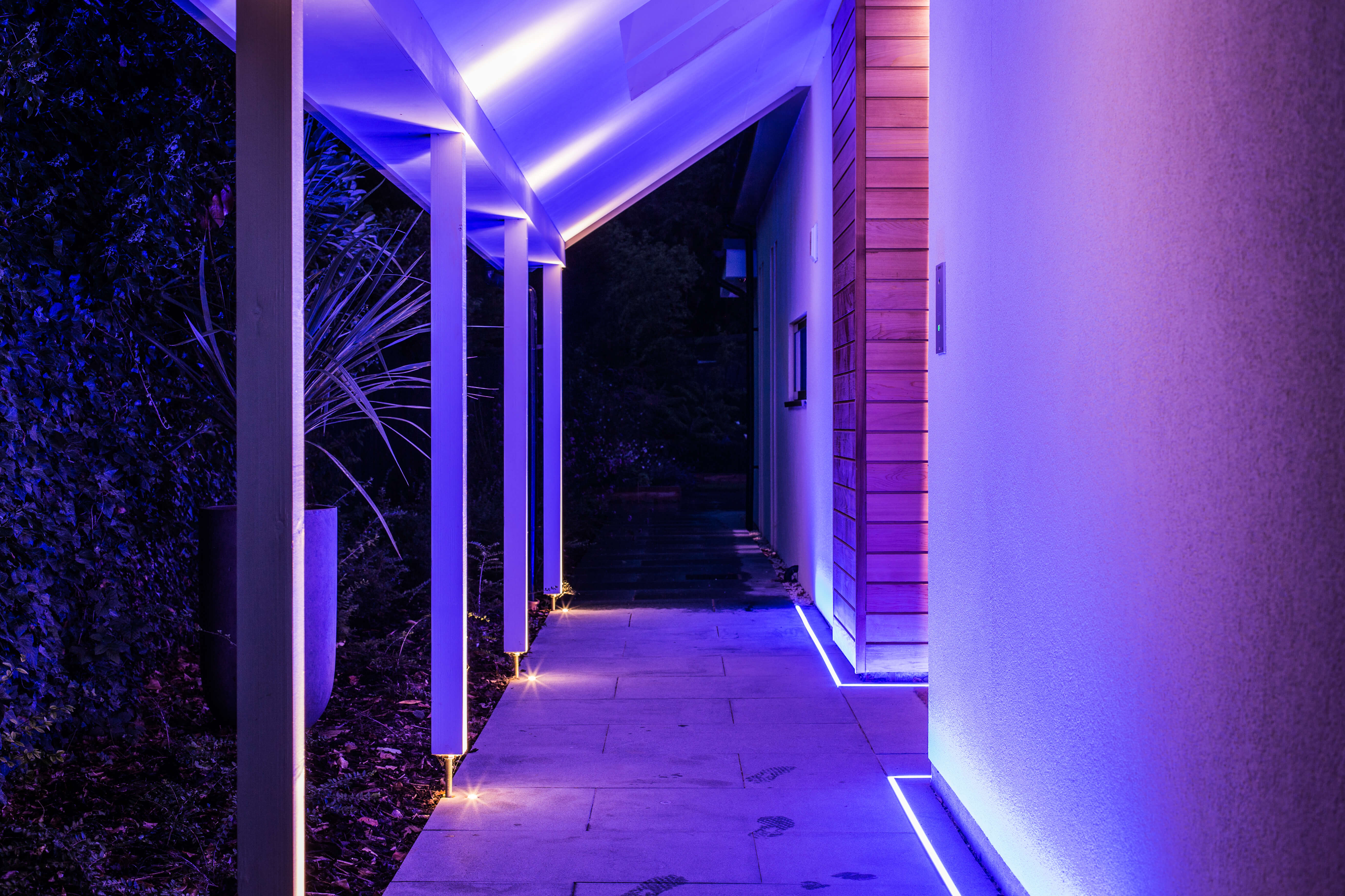 Eclairage indirect - ruban LED en éclairage indirect à l'extérieur