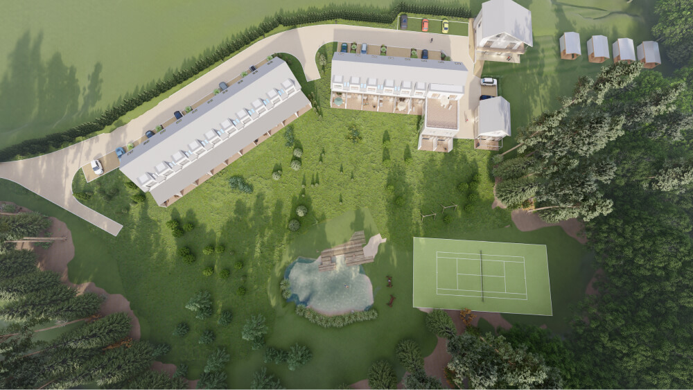 Pohled na projekt z výšky