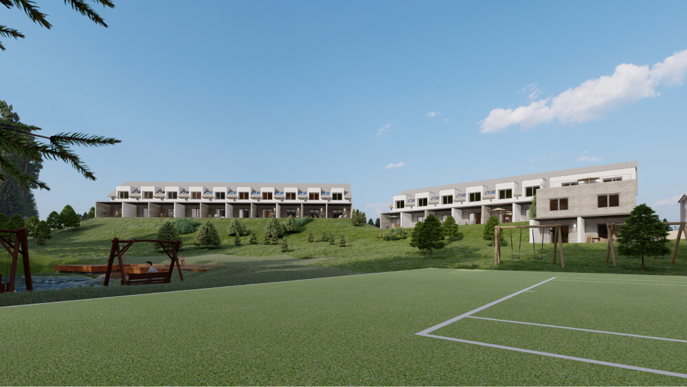 Apartmány se společnou rekreační částí