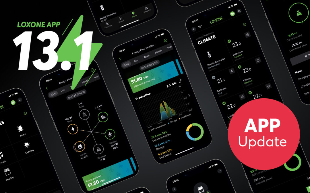 Loxone App 13.1 : Nouvelles fonctionnalités et nouveau design