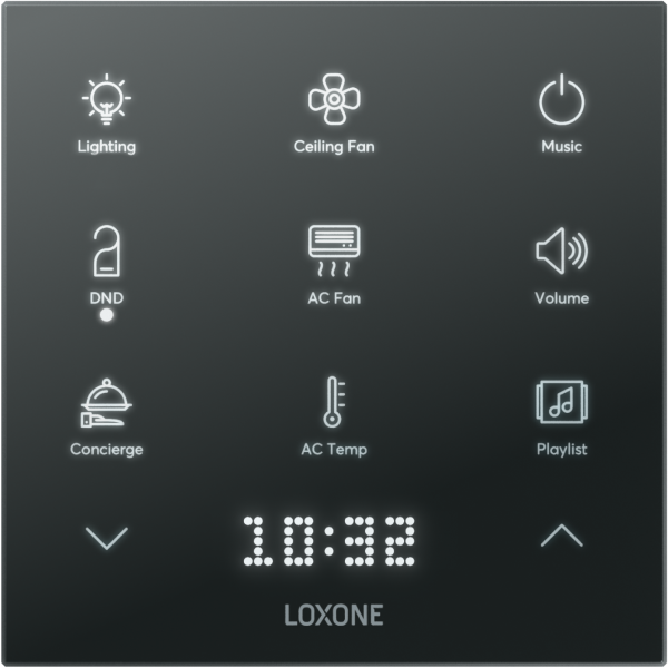 Configuration Touch Pure Flex avec icônes et inscriptions