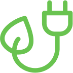 Icône utilisation durable de l'électricité