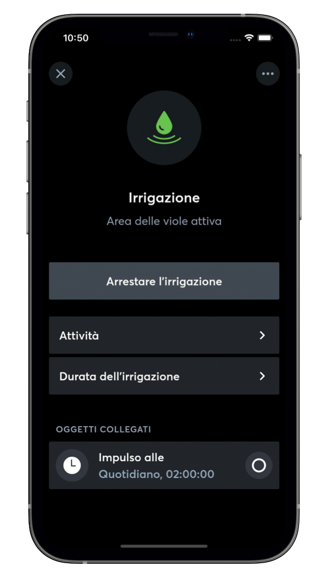 Controllo dell’irrigazione automatica con l’App Loxone