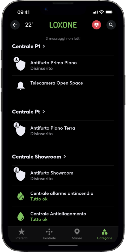 Thermostaat instellen via de Loxone App