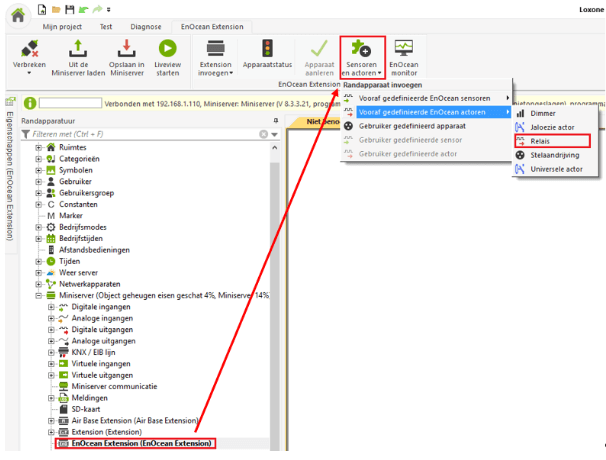 EnOcean sensoren en actoren