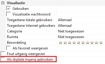 analoge ingang gebruiken
