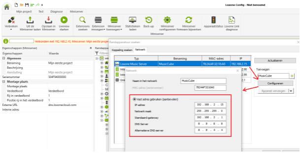 configuratie music server
