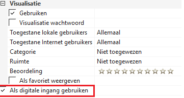 digitale ingang gebruiken