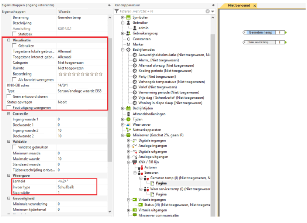 eigenschappen visualisatie waarden