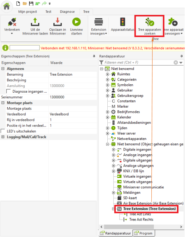 Tree apparaat zoeken - SPOT