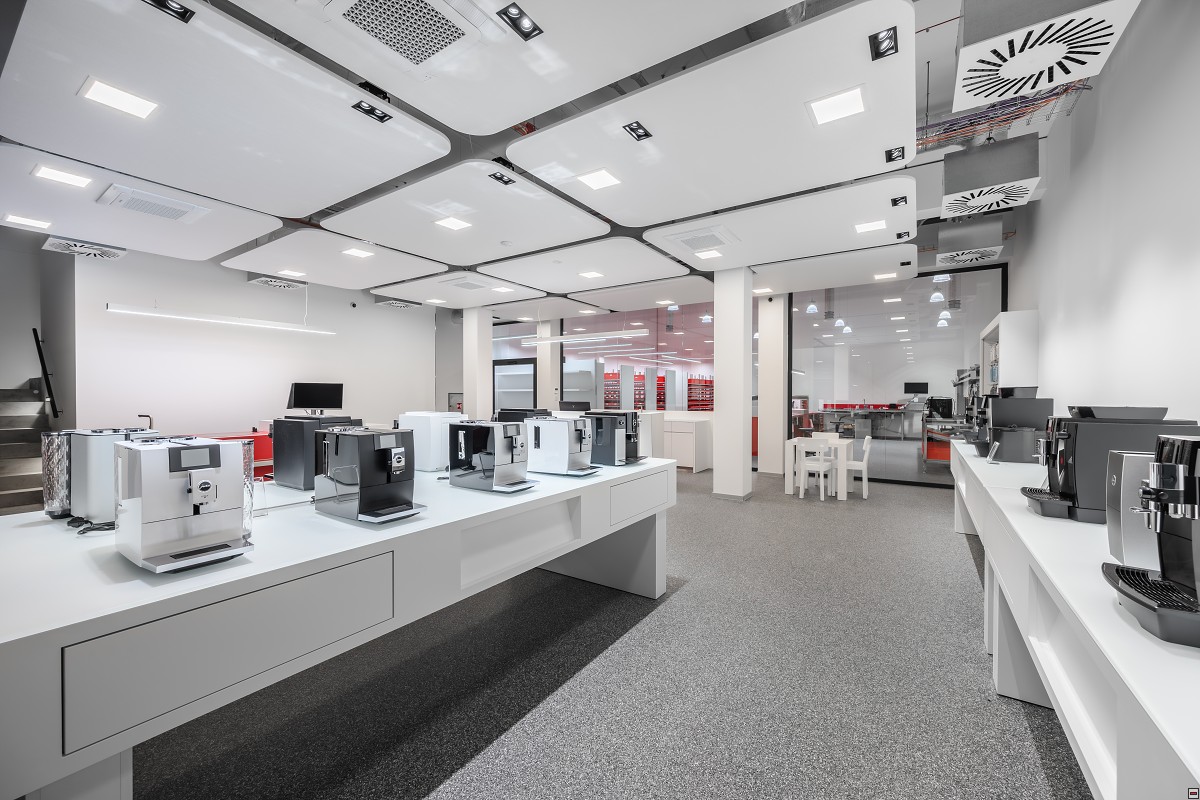 Showroom Jura kávovarov