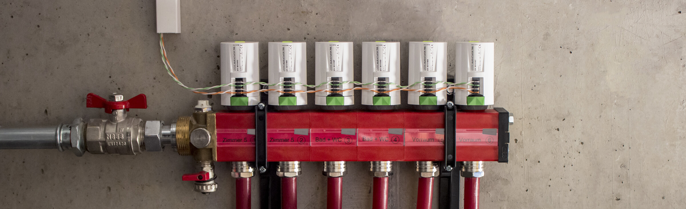 Vloerverwarming regelen met Loxone stelventielen