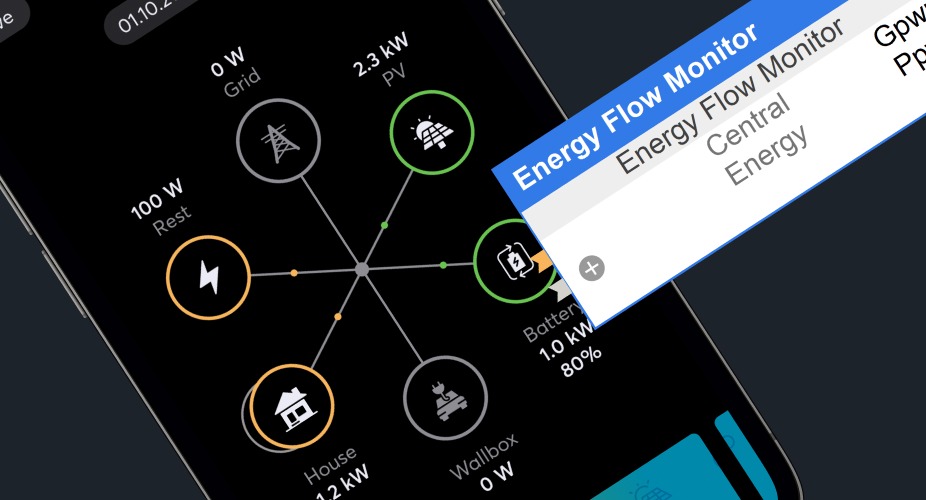 submeter energy flow loxone