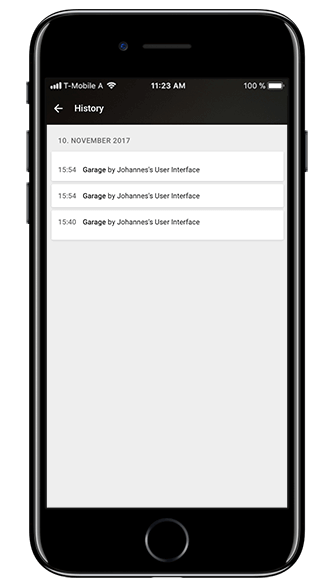 Aplikace zaznamenává historii všech přístupů