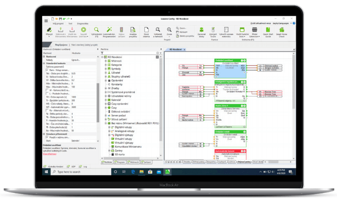 Počítačová aplikace Loxone