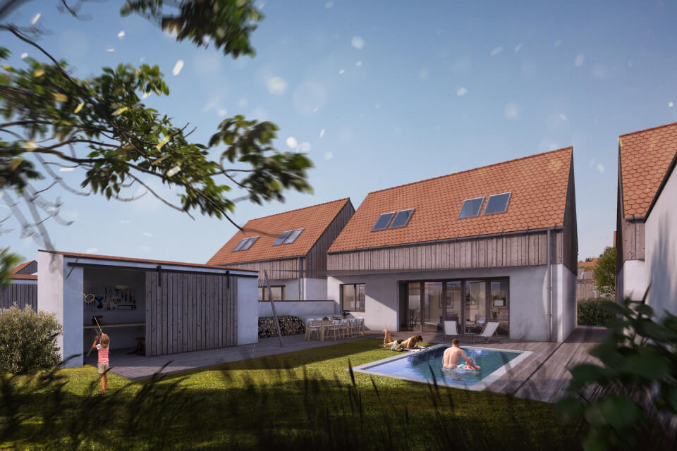 Wizualizacja - widok na ogród