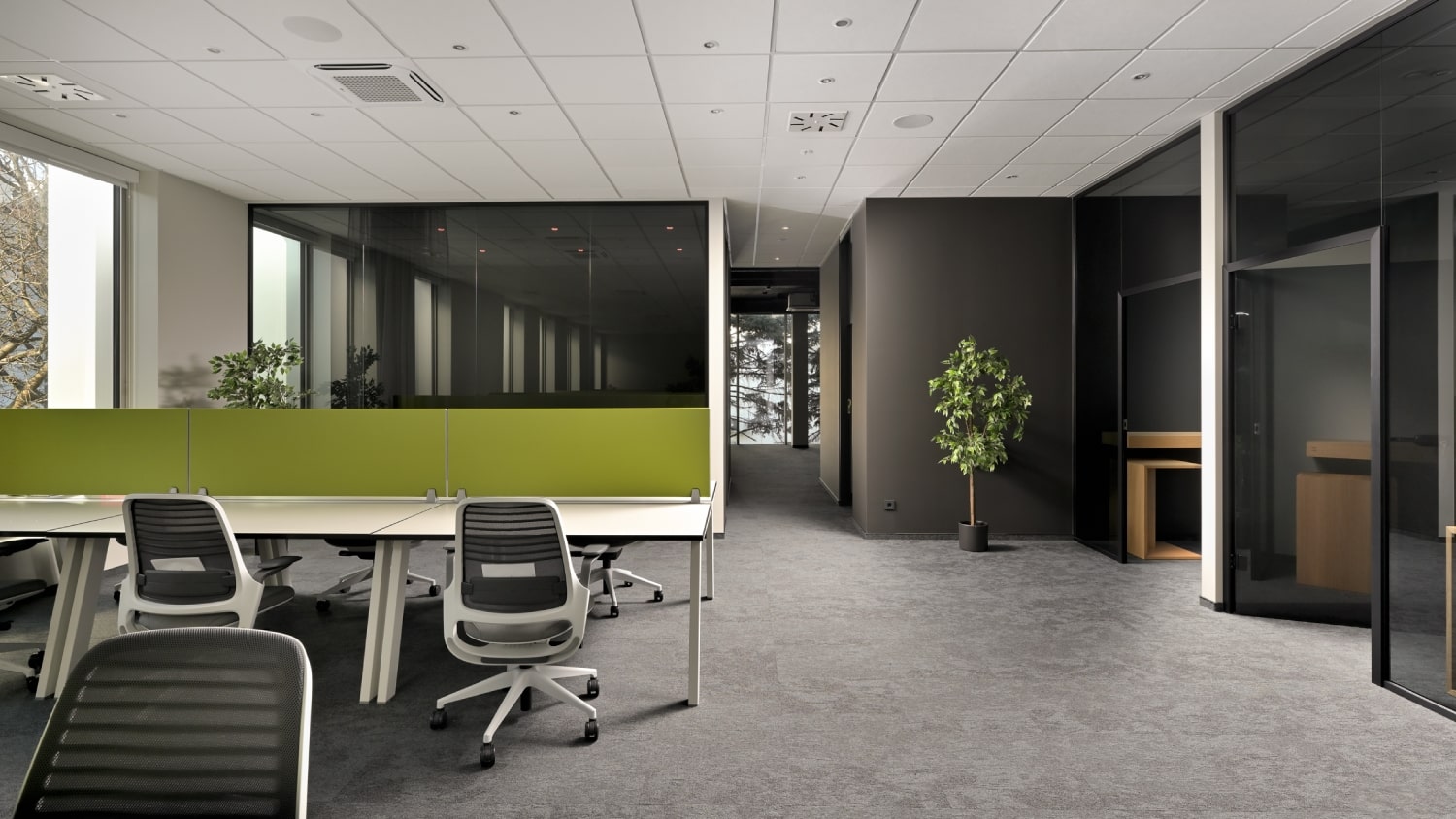 Biuro open space w siedzibie Loxone w Warszawie