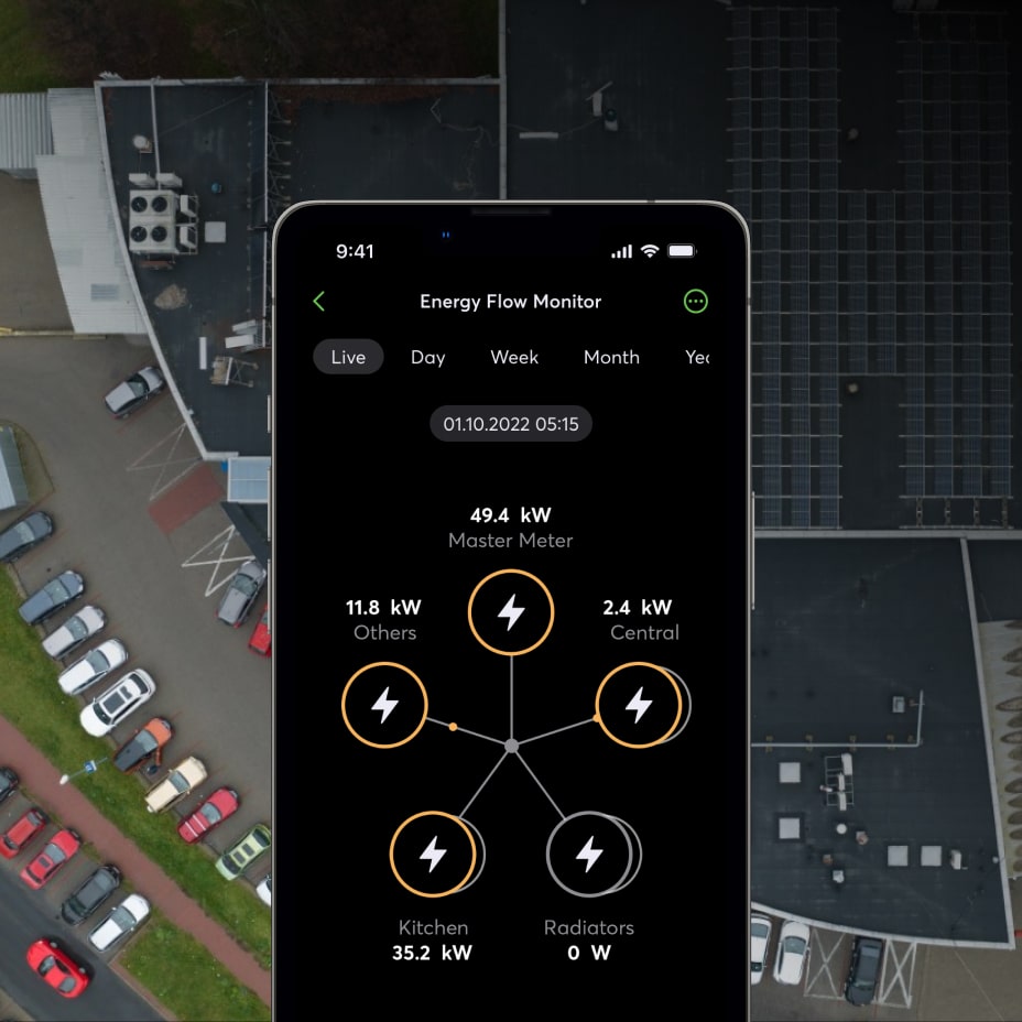 Zarządzanie energią w aplikacji Loxone.