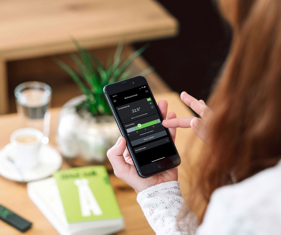 Aplikacja Loxone służy do kontroli temperatury lub stanu pompy ciepła.