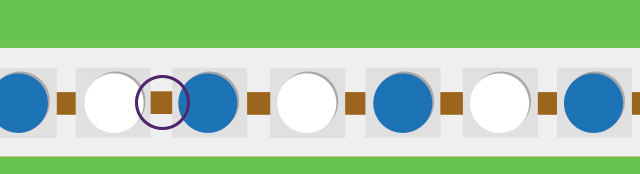 Miedziane złącza chipów LED