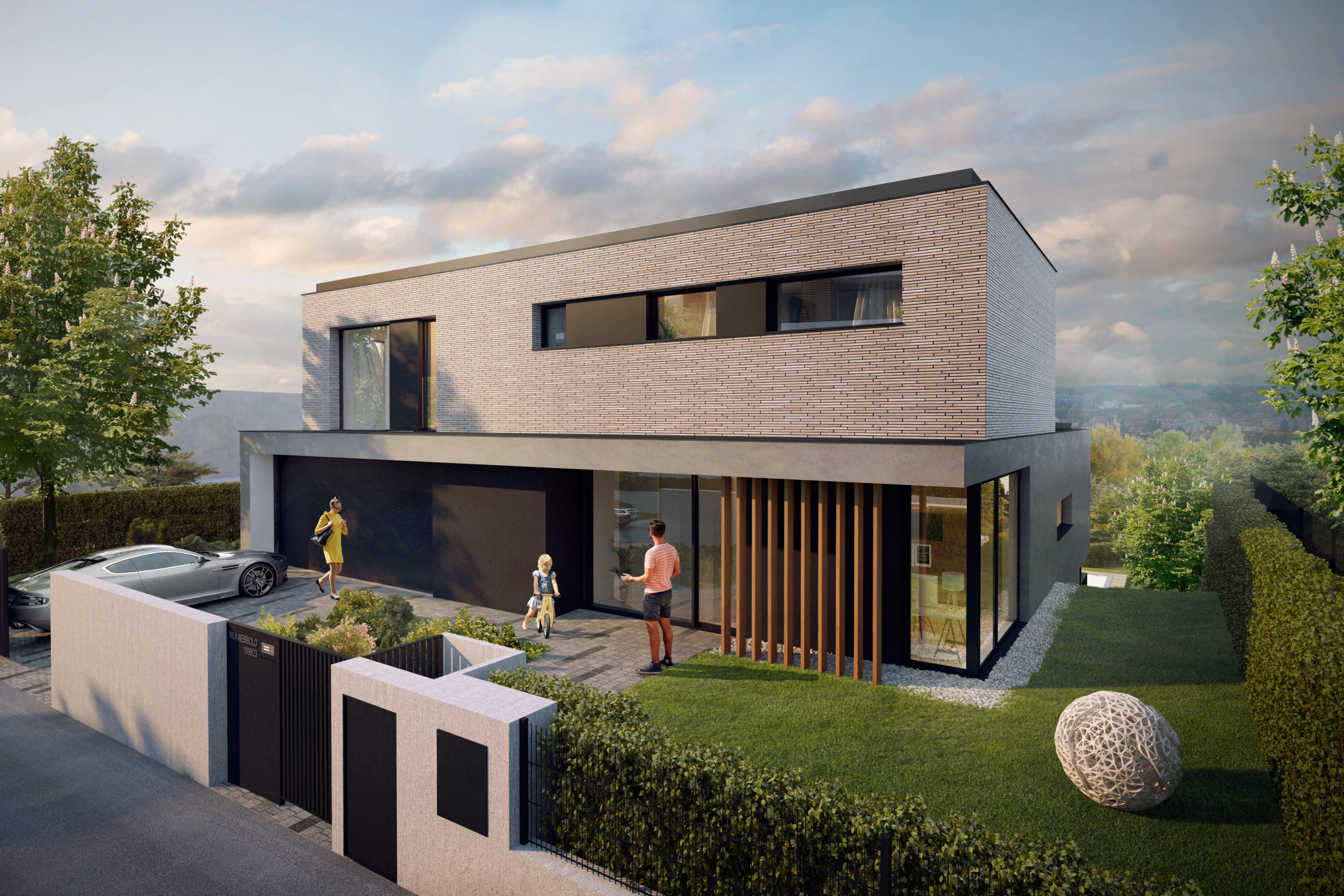 Pohľad na vilu z ulice