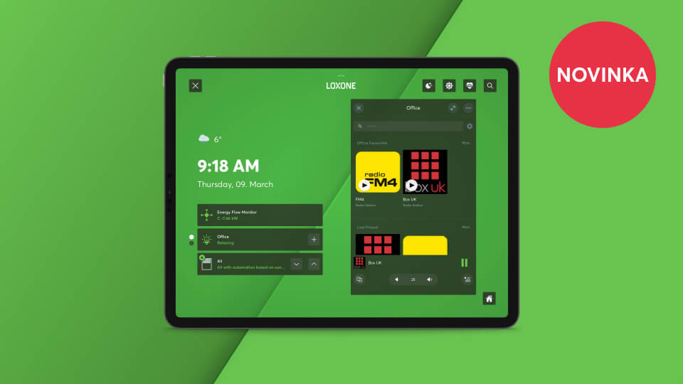 Novinka: Ambientný režim v aplikácii Loxone