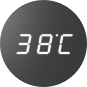 LCD displej ukazující venkovní teplotu