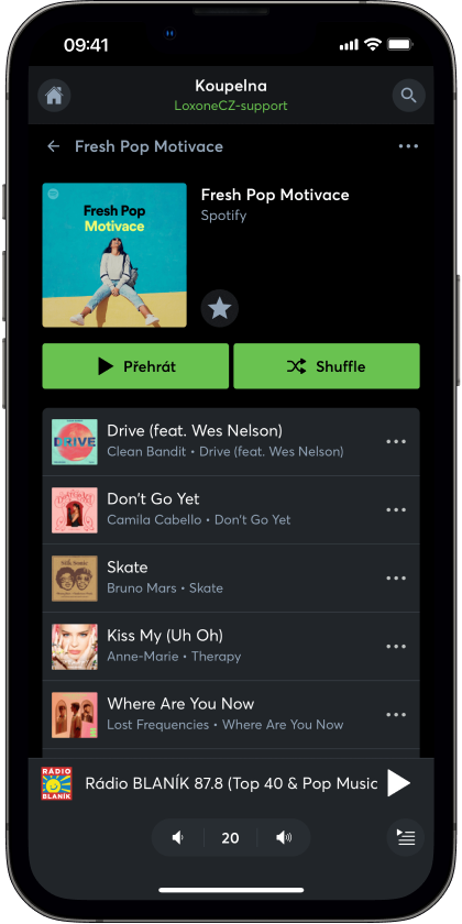 Ovládánie audia v iPhone