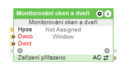 Funkčný blok Door-Window Monitor