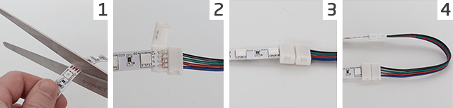 RGBW LED Streifen teilen