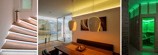 RGBW LED Streifen Collage